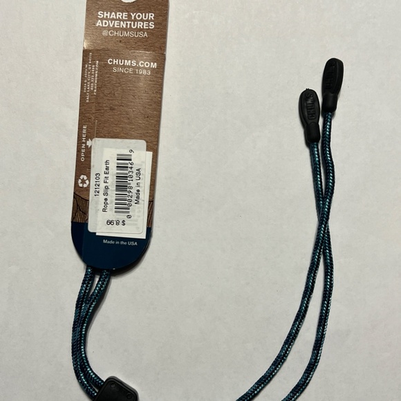 Chums Slip Fit Rope Eyewear Retainer - Green / Light Aqua - Picture 3 of 3